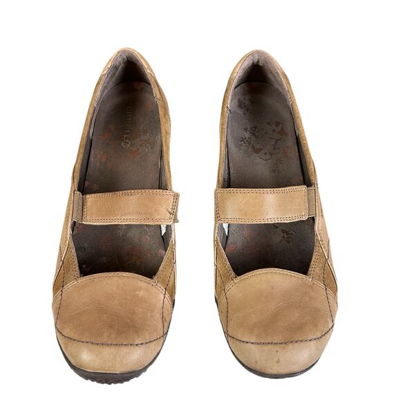 Merrell Shoes Women Size 9 Orchid Tan Brown Mary Jane Wedge Leather Comfort - Picture 10 of 10